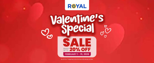 Red banner with faded hearts in the background and the Valentine's Special title in the middle with event date below. 